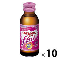 大正製薬　リポビタンファイン　ピーチ＆グレープフルーツ風味　1箱（10本入）　糖類ゼロ　栄養ドリンク