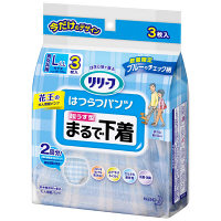 【100円サンプル】リリーフはつらつパンツ　まるで下着ブルー柄　L～LL　1パック（3枚入）　花王