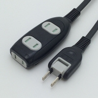 【アウトレット】朝日電器　コード付タップ3個口5M　WBT-3ST5M（DG）　1個