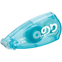 テープのり使いきり ASKUL×PLUS　ドットタイプ8m　ブルー　アスクル オリジナル