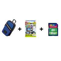 ハクバ／トランセンド デジタルカメラアクセサリーセット（カメラケース+液晶保護フィルム+SDHCカード（16GB））  HTS-005 1セット
