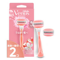 ヴィーナス カミソリ 剃刀 女性用 ホワイトティーの香り うるおい肌へ 本体+替刃2個 コンフォートグライド P＆Gプレミアムビューティ