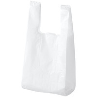 「現場のチカラ」レジ袋　薄手タイプ　乳白　No.12　1袋（100枚入）　アスクル