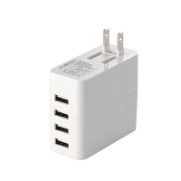 エレコム　スマートフォン・タブレット用USB充電器　USB×4ポート（最大出力合計 4A）　ホワイト　MPA-AC4U02WH