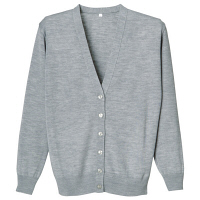 D-PHASE（ディーフェイズ） 抗ピル長袖カーディガン 女性用 杢グレー S D1001