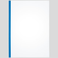 アスクル レール式クリアーホルダースリム ファイル A4タテ 約10枚とじ 青（ブルー） PP製 1袋（10冊）  オリジナル