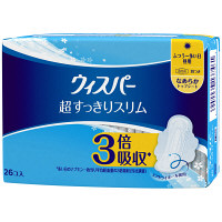 【アウトレット】ナプキン ふつうの日用 羽つき 22cm スリム ウィスパー 超すっきりスリム 1個（26枚） P＆G