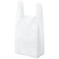 【在庫限り】「現場のチカラ」レジ袋 薄手タイプ 乳白 No.25 1セット（8000枚：2000枚入×4箱） アスクル