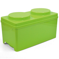 【アウトレット】b.c.l　ブロックストレージボックス　LOW2　緑　1個