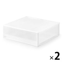 無印良品 ポリプロピレン 収納ケース ワイド 小 約幅55×奥行44.5×高さ18cm 1セット（1個×2） 良品計画