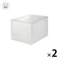 無印良品 ポリプロピレン 収納ケース  大 約34×44.5×30cm 1箱（2個入） 良品計画