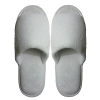 【アウトレット】テンダイ　パイル地携帯スリッパ　ホワイト　1足