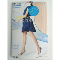 【アウトレット】Tuche（トゥシェ）　エアスト　バーティカルストライプ　ピュアベージュ　グンゼ　日本製