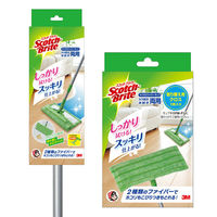 スリーエム ジャパン （3M） スコッチブライト フロア用 マイクロファイバーモップ 1個 + 取替え用 クロス 1個