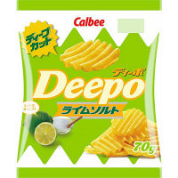 使用不可【アウトレット】【※税率要確認】カルビー　Deepo　ライムソルト　1箱（70g×12袋入）