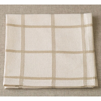 【アウトレット】リモート　キッチンクロス　L　50cm角ナチュラル×Lグレー線　1枚