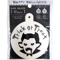 【アウトレット】ハロウィン　ペーパーコースター　1パック（12枚入）