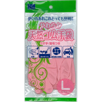 使用不可【アウトレット】天然ゴム製　炊事手袋　Lサイズ　ピンク　1セット（10双：1双×10パック）