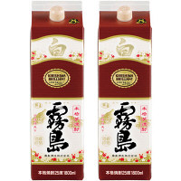 白霧島 25度 1.8L パック 2本 芋焼酎　霧島酒造