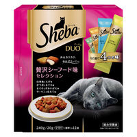 【リニューアルのため在庫限り】シーバ デュオ 贅沢シーフード味セレクション 240g（20g×小分け12袋）1個 キャットフード 猫