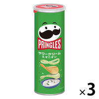 プリングルズ ＜サワークリーム＆オニオン＞ M缶 3個　日本ケロッグ　スナック菓子　ポテトチップス　おつまみ