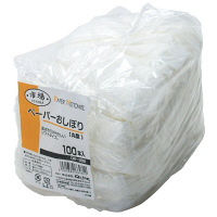 市場　ペーパーおしぼり　丸型　100枚入　DR-385　クリンプ　1個　（取寄品）