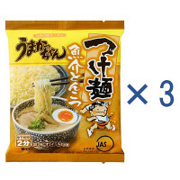 使用不可【アウトレット】【※税率要確認】ハウス食品　うまかっちゃん　つけ麺魚介とんこつ　1セット（3食）