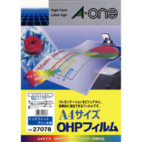 エーワン OHPフィルム A4 ノーカット1面