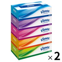 ティッシュペーパー 180組（5箱入） 1セット（2パック） クリネックスティシュー 日本製紙クレシア