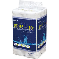 トイレットロール 12ロール入 3枚重ね 22m エルモア贅沢三枚 カミ商事