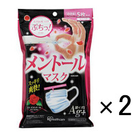 【アウトレット】メントールマスク　ローズ　小さめ　KON-5SR　1セット（10枚：5枚入×2袋）　アイリスオーヤマ