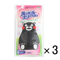 【アウトレット】液体洗濯洗剤　ハーバルスリージェル0.8kg　フレッシュローズの香り　くまモンパッケージ　1セット（3個：1個×3）　ミツエイ