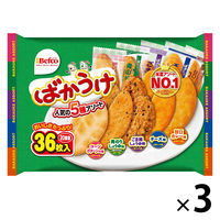 栗山米菓　ばかうけアソート　1セット（36枚入×3袋）