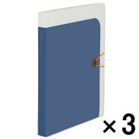 【アウトレット】プラス totoco A4インテリアファイル 40Ｐ ポタリーブルー 1セット（3冊：1冊×3） FC-117CFO