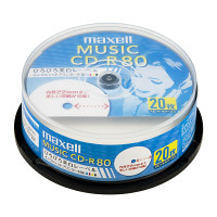 マクセル 音楽用CD-R スピンドルケース 1パック（20枚入） プリント ...
