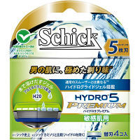 シック 敏感肌用 髭剃り ハイドロ5プレミアム 替刃 4個 5枚刃剃りながら潤す