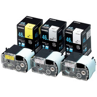 ネームランド　46mm　白・透明・黄色セット