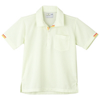 トンボ　キラク　ニットシャツ　 白×イエローグリーン　SS　CR127-41　1枚　　（取寄品）