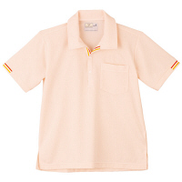 トンボ　キラク　ニットシャツ　 白×オレンジ　SS　CR127-59　1枚　　（取寄品）