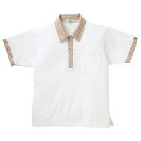 トンボ　キラク　ニットシャツ　　ホワイト　　S　　　S　CR132-01　1枚　　（取寄品）