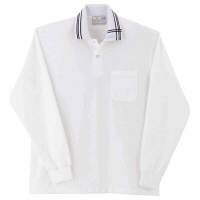 トンボ　キラク　長袖ポロシャツ　　ホワイト　　S　CR116-01　1枚　　（取寄品）