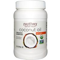 使用不可【アウトレット】【※税率要確認】nutiva　オーガニックリファインド　ココナッツオイル【香りなしタイプ】　1個（408g）
