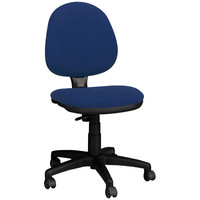 サンワサプライ　ベーシックチェア　オフィスチェア　肘無し　ブルー　SNC-T135KBL　1脚