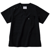 ミズノ ユナイト スクラブ（男女兼用） ブラック SS MZ0021 医療白衣 1枚（取寄品）
