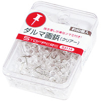 【アウトレット】ハピラ　ダルマ画鋲　クリアー　S3114　1ケース（約80個入）