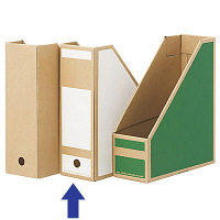 【アウトレット】アスクル　ダンボール製ボックスファイル　タテ　ホワイト　94172　1袋（10冊入）