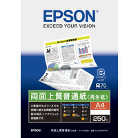 エプソン　両面上質普通紙（再生紙）　A4 KA4250NPDR　1冊（250枚入）