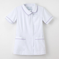 ナガイレーベン ナースジャケット 女性用 半袖 Tラベンダー M HOS-4902（取寄品）