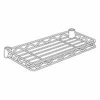 ホームエレクター ハーフシェルフ ホワイト 幅350×奥行180mm H714W 1枚（直送品）