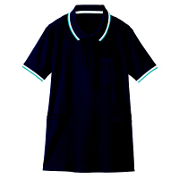 自重堂 半袖ロングポロシャツ 女性用 ネービー S WH90338（取寄品）